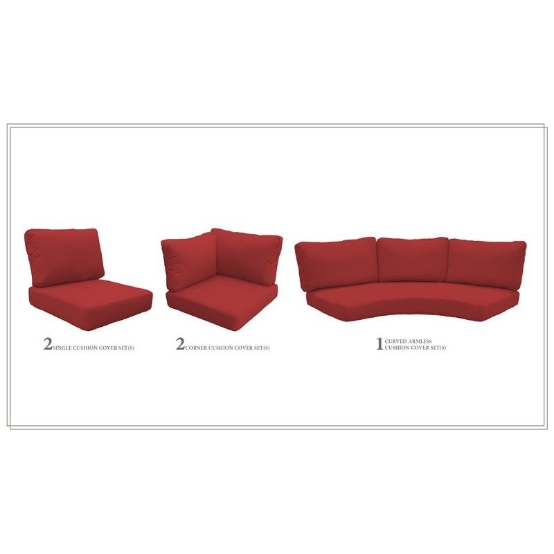 High Back Cushion Set for LAGUNA-06e in Terracotta