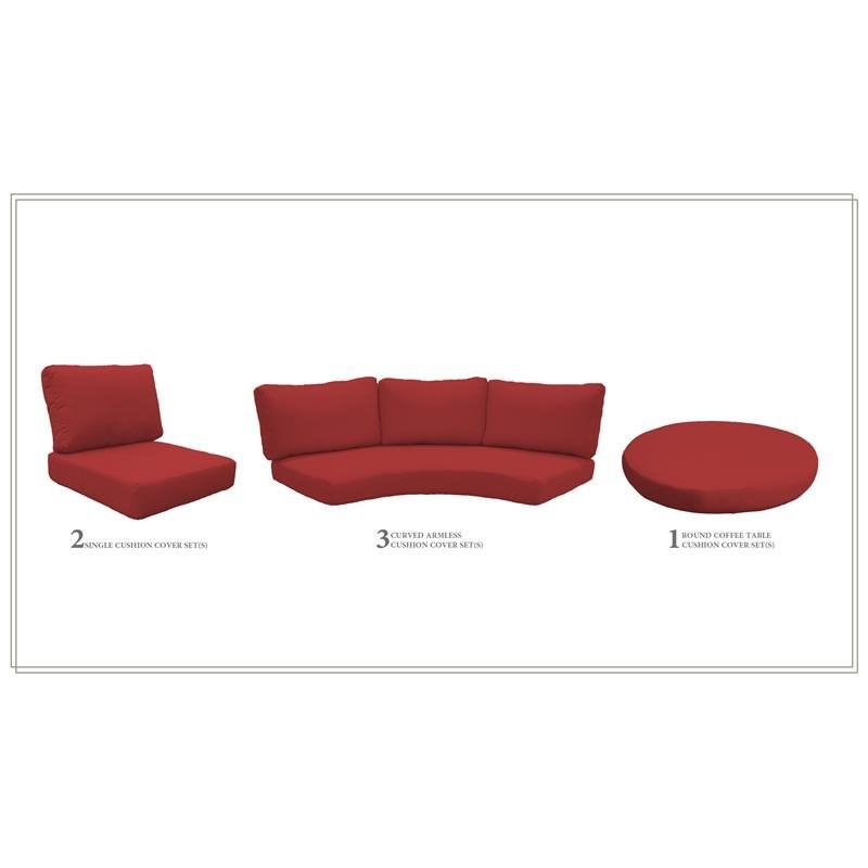 High Back Cushion Set for LAGUNA-08b in Terracotta