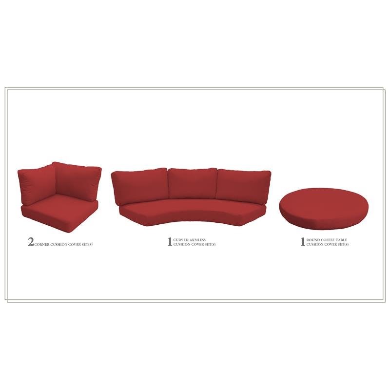 High Back Cushion Set for LAGUNA-04a in Terracotta