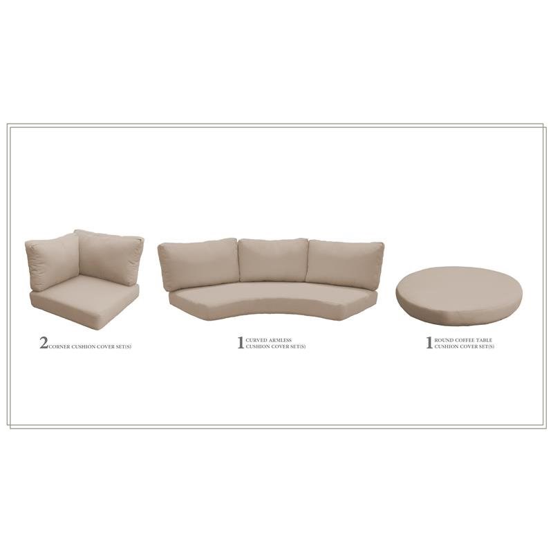 High Back Cushion Set for LAGUNA-04a in Wheat