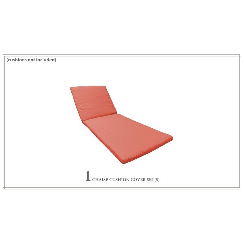 Covers for Chaise Cushions in Tangerine