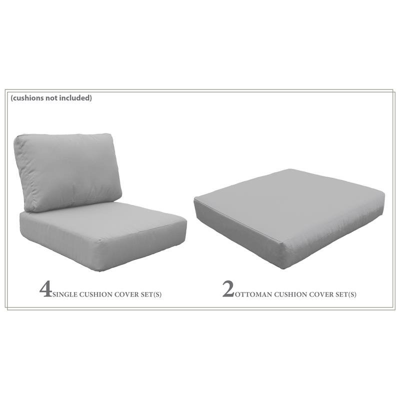 TK Classics High Back Cover Set in Grey for FAIRMONT-07a