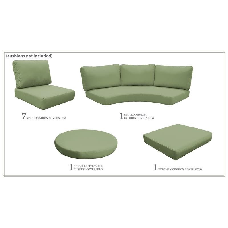 TK Classics High Back Cover Set in Cilantro for FAIRMONT-12a