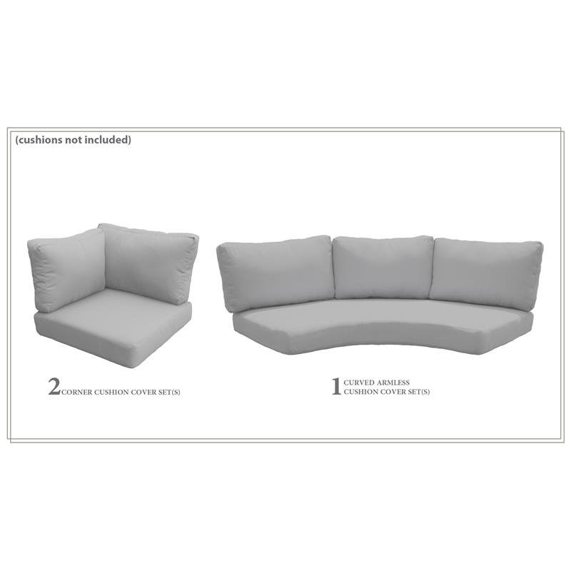 TK Classics High Back Cover Set in Grey for FLORENCE-04d