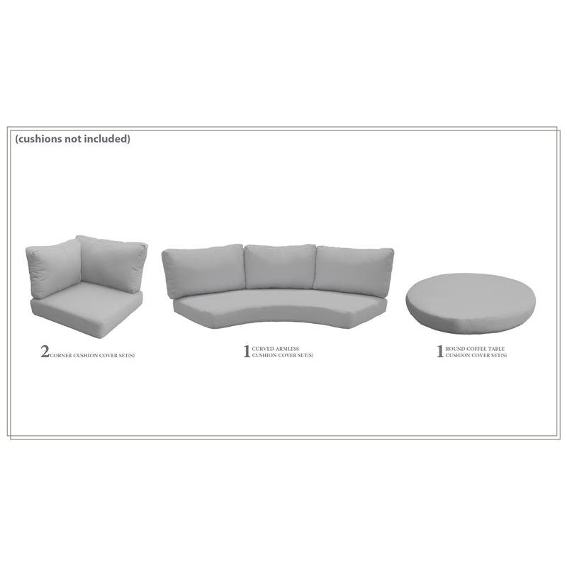 TK Classics High Back Cover Set in Grey for FLORENCE-04a