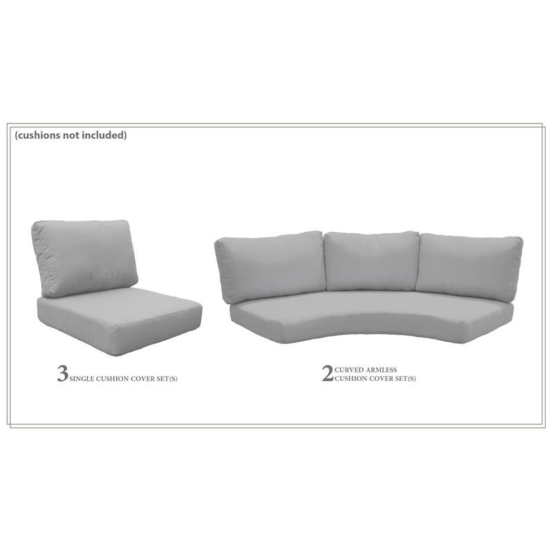 TK Classics High Back Cover Set in Grey for FAIRMONT-08h