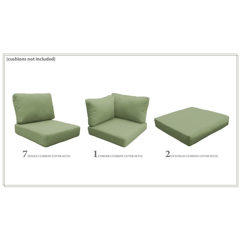 TK Classics High Back Cover Set in Cilantro for FAIRMONT-14a