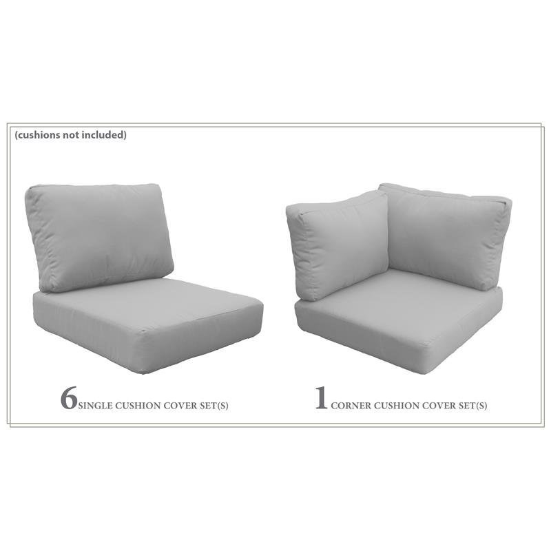 TK Classics High Back Cover Set in Grey for FAIRMONT-08d