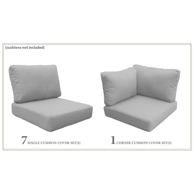 TK Classics High Back Cover Set in Grey for FAIRMONT-11d