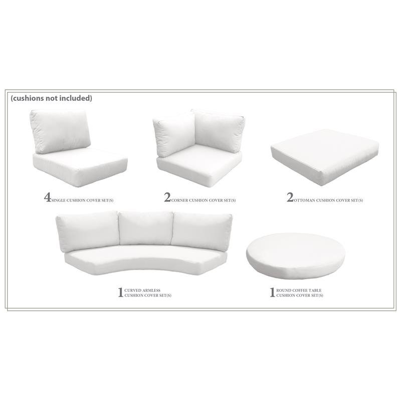 TK Classics High Back Cover Set in Sail White for FLORENCE-11c