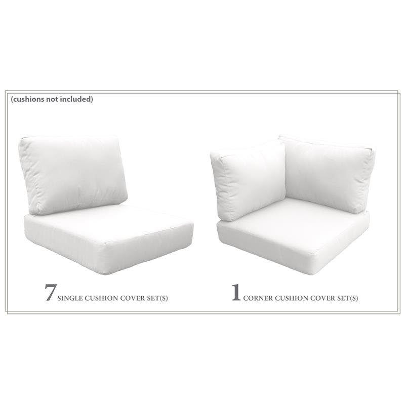 TK Classics High Back Cover Set in Sail White for FLORENCE-11d