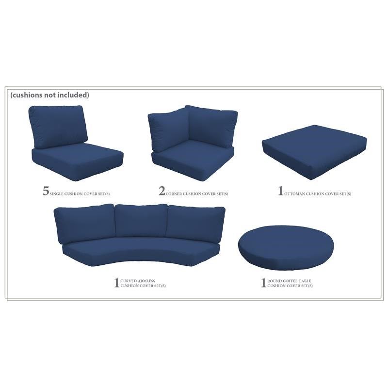 TK Classics High Back Cover Set in Navy for FLORENCE-12a