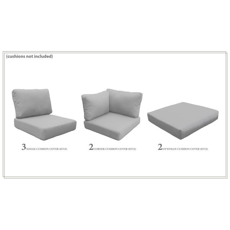 TK Classics High Back Cover Set in Grey for FLORENCE-08c