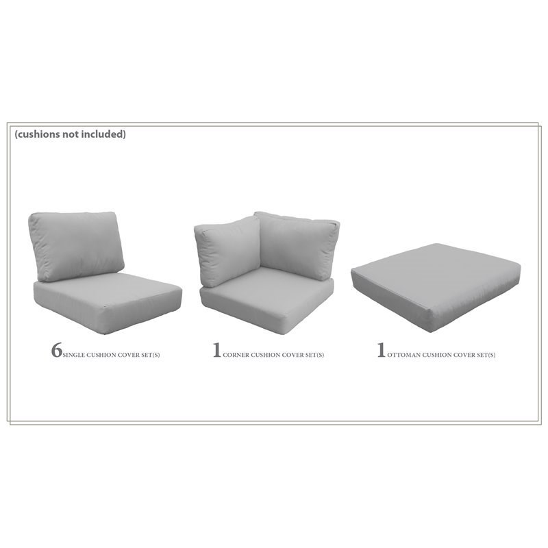 TK Classics High Back Cover Set in Grey for MIAMI-09b