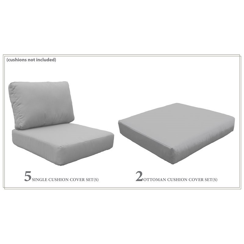 TK Classics High Back Cover Set in Grey for MIAMI-08a