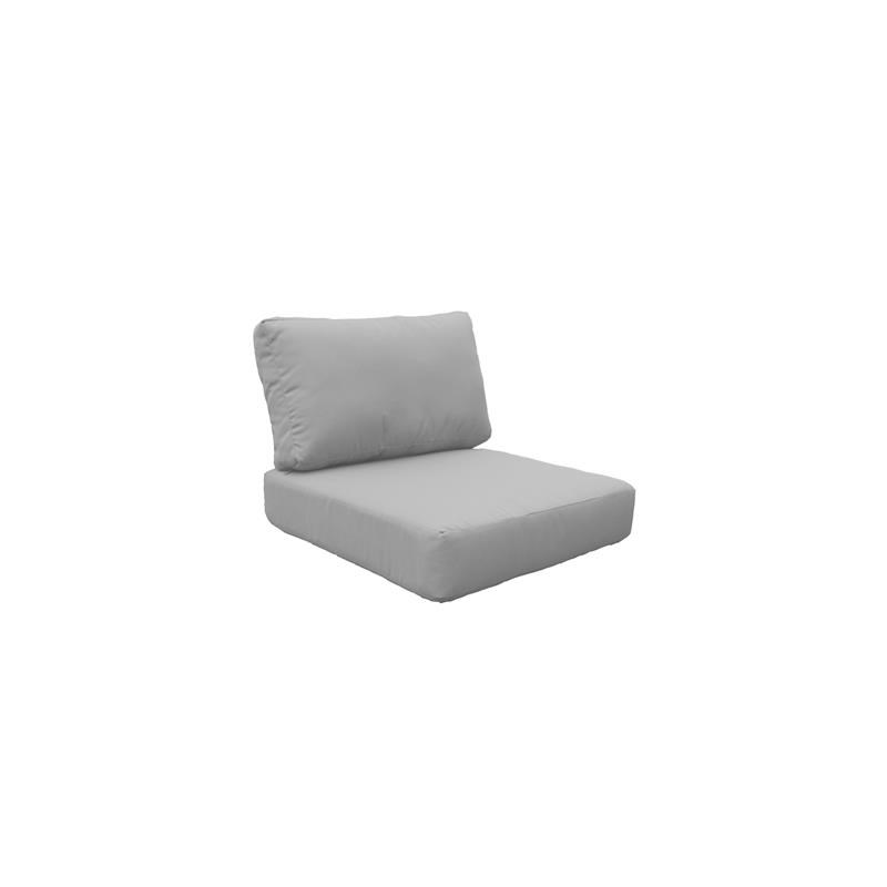 Covers for Low-Back Chair Cushions 6 inches thick in Grey