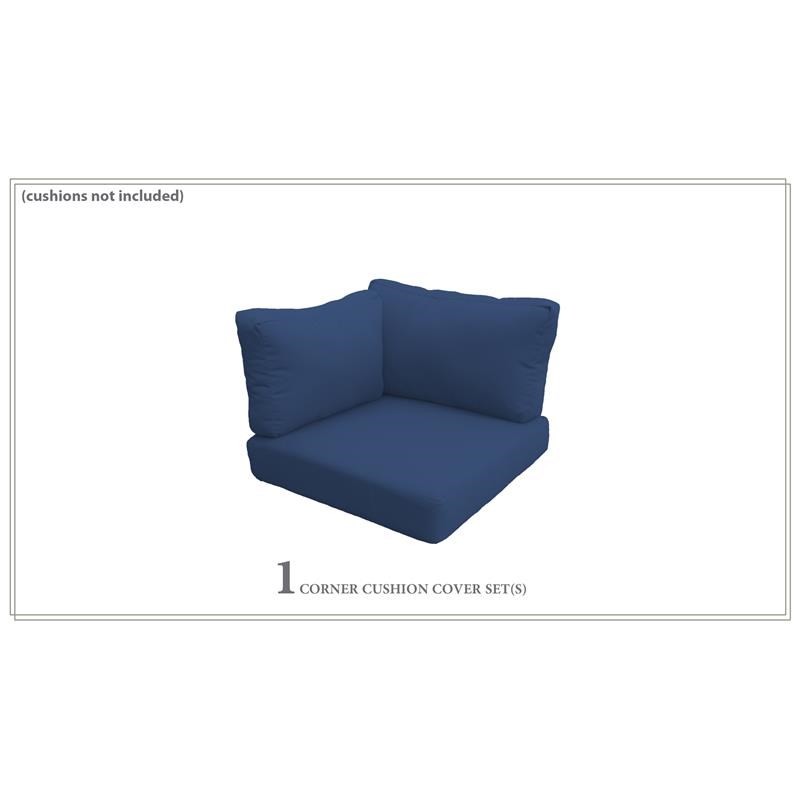 Covers for Low-Back Corner Chair Cushions 6 inches thick in Navy