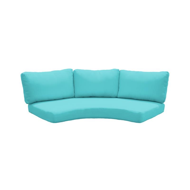 Covers for High-Back Curved Armless Sofa Cushions 6 inches thick in Aruba