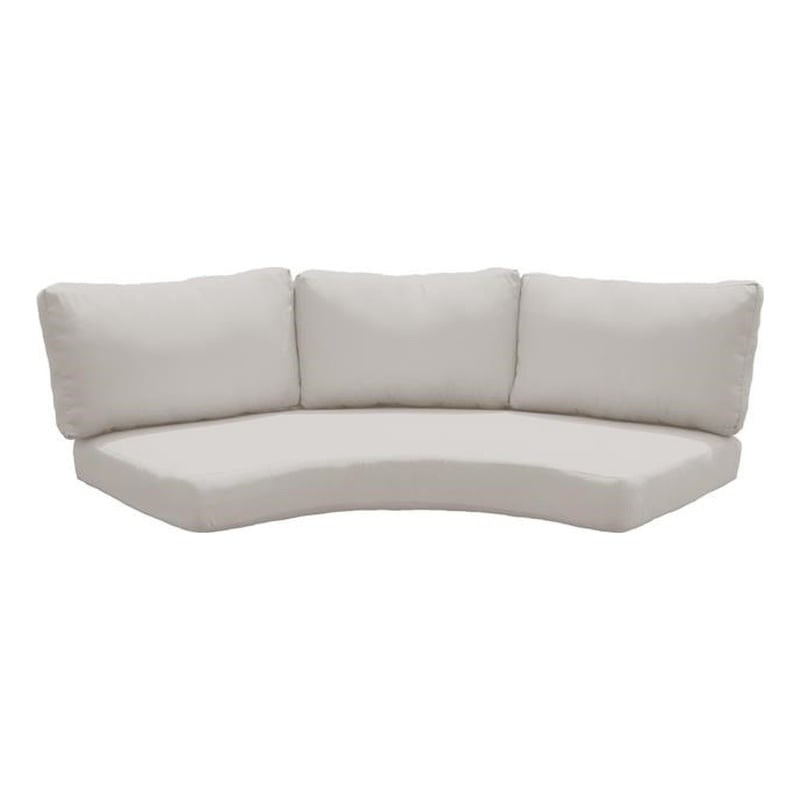 Covers for High-Back Curved Armless Sofa Cushions 6 inches thick in Beige