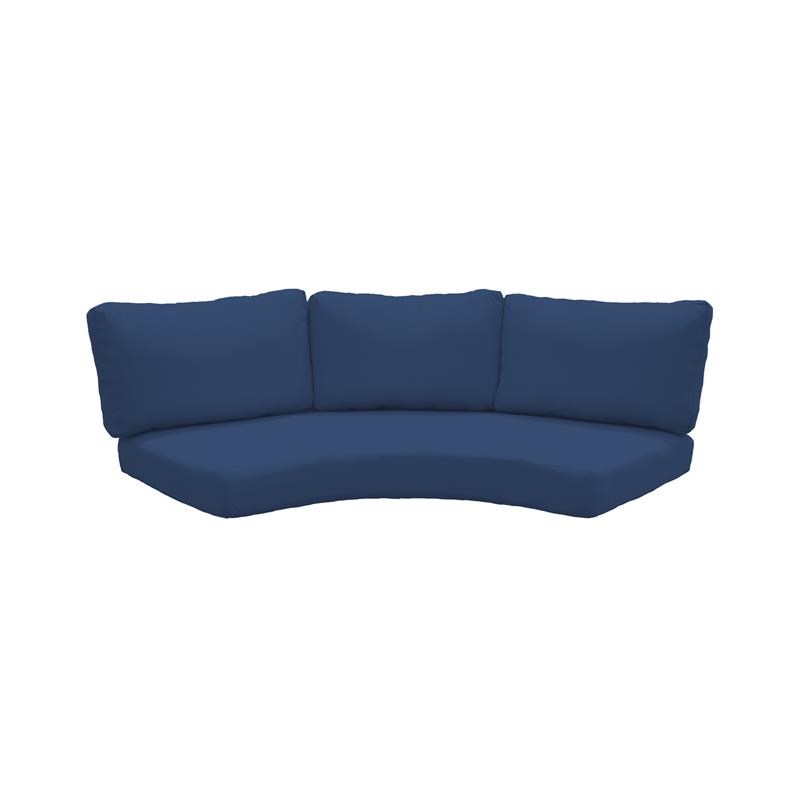 Covers for High-Back Curved Armless Sofa Cushions 6 inches thick in Navy