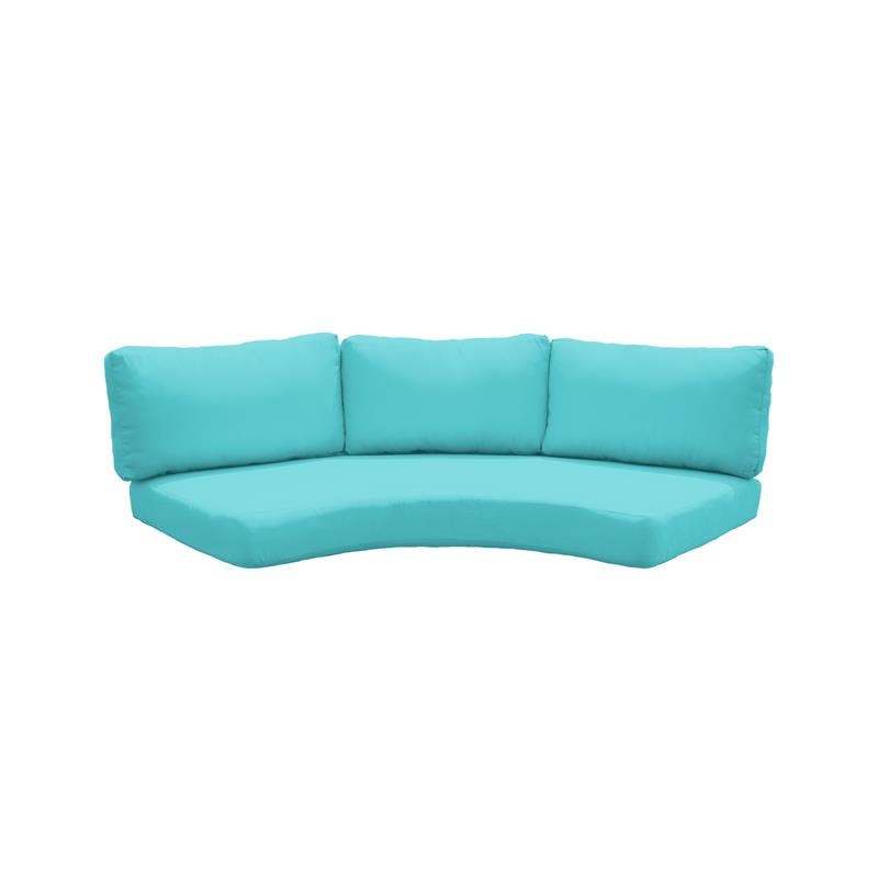 Covers for Low-Back Curved Armless Sofa Cushions 6 inches thick in Aruba