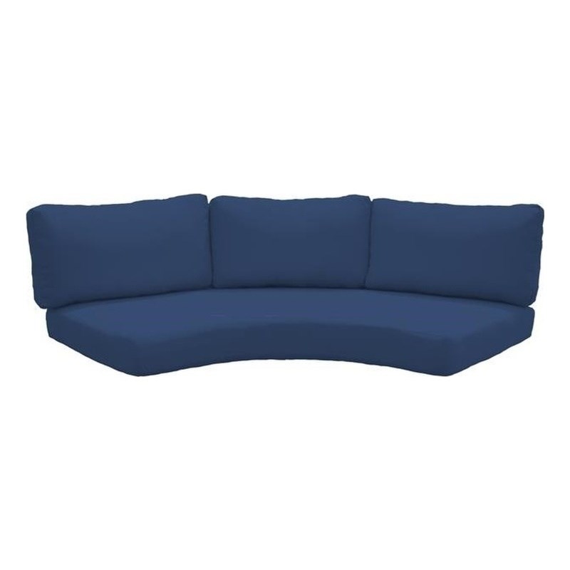 Covers for Low-Back Curved Armless Sofa Cushions 6 inches thick in Navy