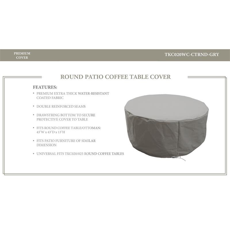 Round Coffee Table Protective Cover in Grey