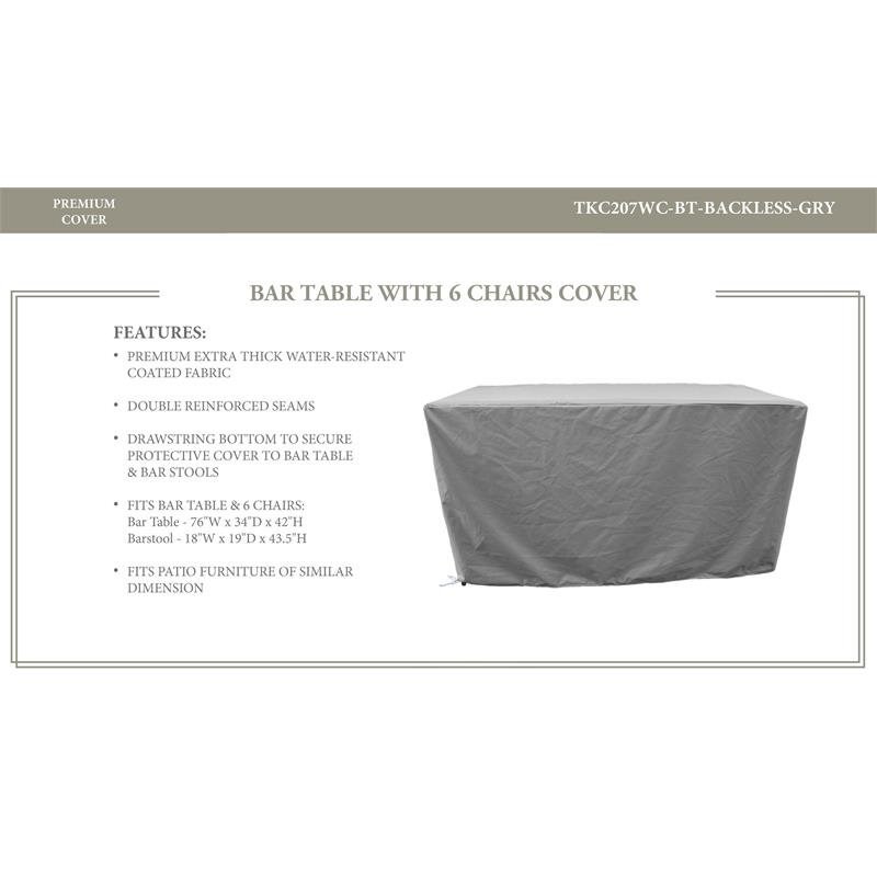 Tk Classics Napa Oasis Bar Table Protective Fabric Cover In Gray Homesquare - Oasis Patio Furniture Cover Tk Classics Napa Oasis Bar Table Protective Fabric Cover In Gray Homesquare - Oasis Patio Furniture Cover