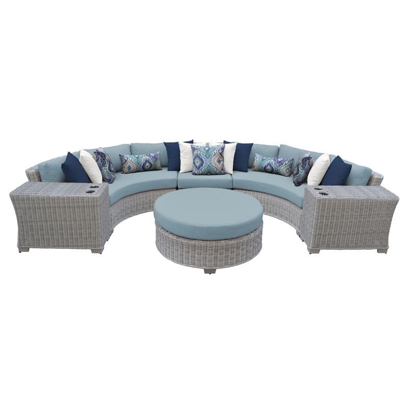 Coast 6 Piece Outdoor Wicker Patio Furniture Set 06c in Spa Homesquare