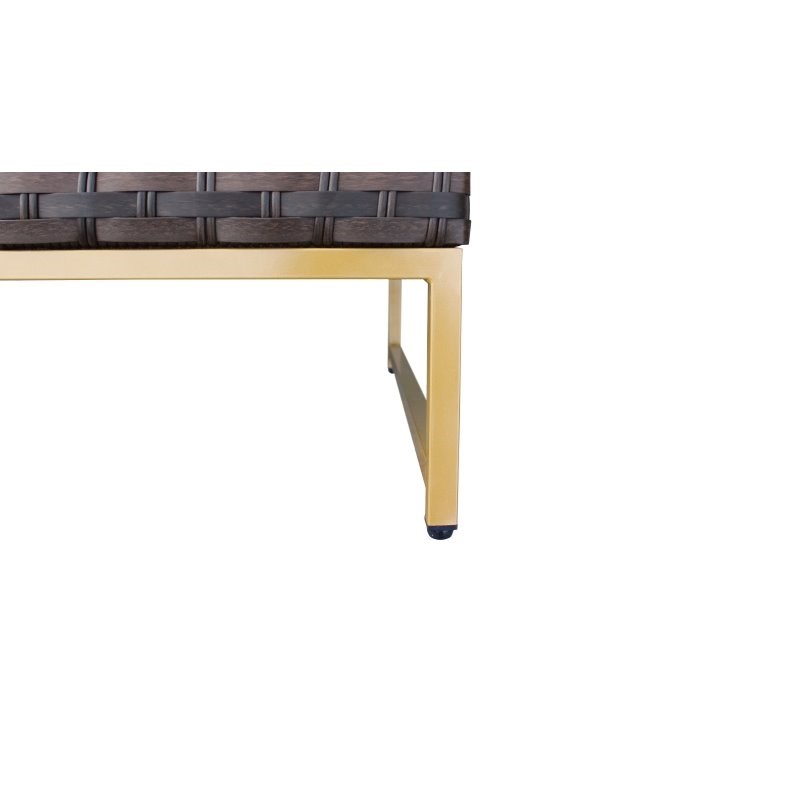 AMALFI 4 Piece Wicker Patio Furniture Set 04g in Gold and Beige