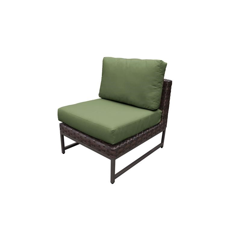 AMALFI 3 Piece Wicker Patio Furniture Set 03c in Brown and Cilantro