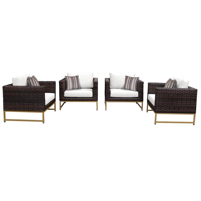 Barcelona Resin Wicker Outdoor Sofa Set Baci Living Room