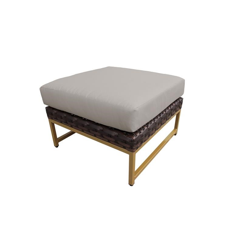 AMALFI 5 Piece Wicker Patio Furniture Set 05b in Gold