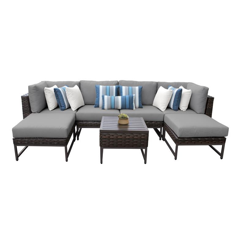 Barcelona Resin Wicker Outdoor Sofa Set Baci Living Room