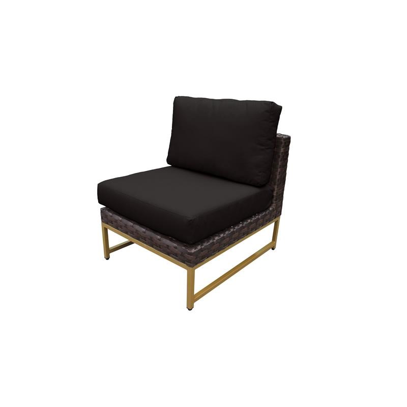 AMALFI 7 Piece Wicker Patio Furniture Set 07a in Gold and Black