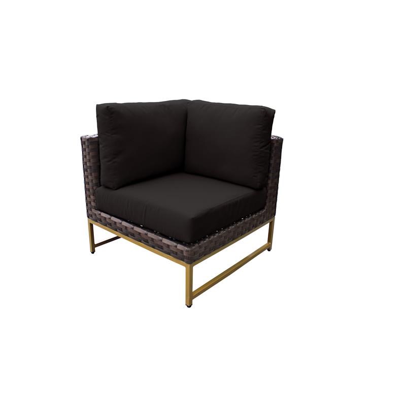 AMALFI 7 Piece Wicker Patio Furniture Set 07a in Gold and Black