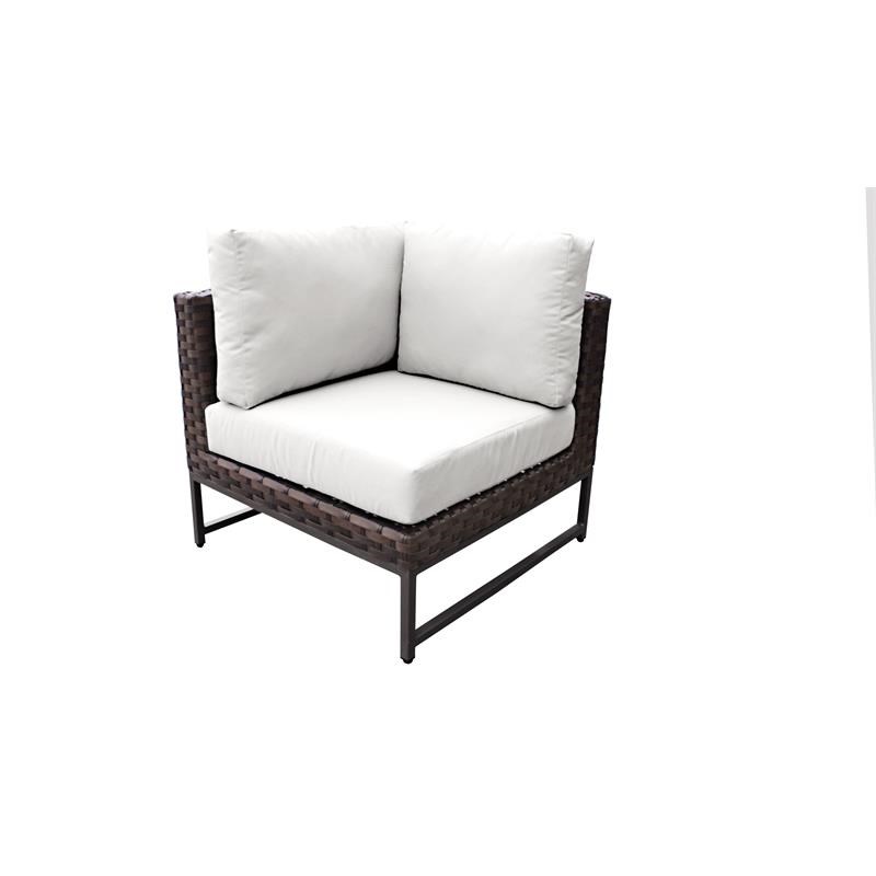 AMALFI 7 Piece Wicker Patio Furniture Set 07b in Brown and White