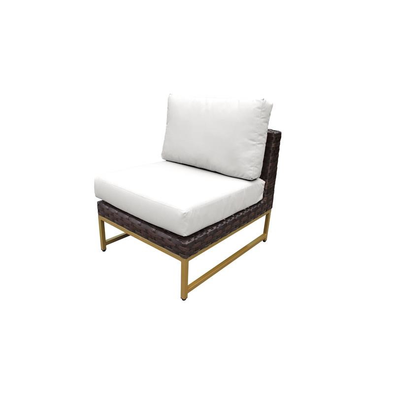 AMALFI 7 Piece Wicker Patio Furniture Set 07b in Gold and White