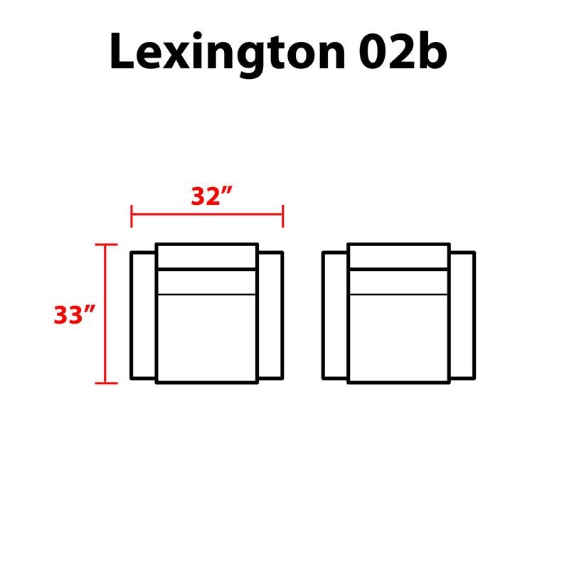 TK Classics Lexington 2 Piece Aluminum Patio Furniture Set 02b in Grey