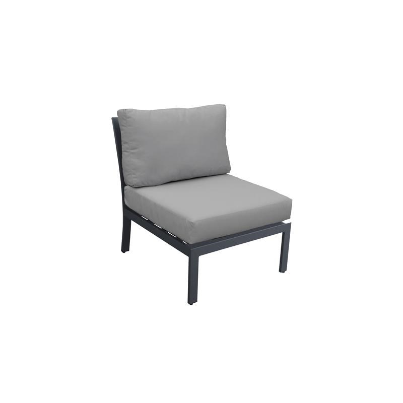 TK Classics Lexington 3 Piece Aluminum Patio Furniture Set 03c in Grey