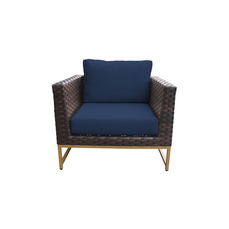 TK Classics AMALFI Club Chair in Gold and Navy
