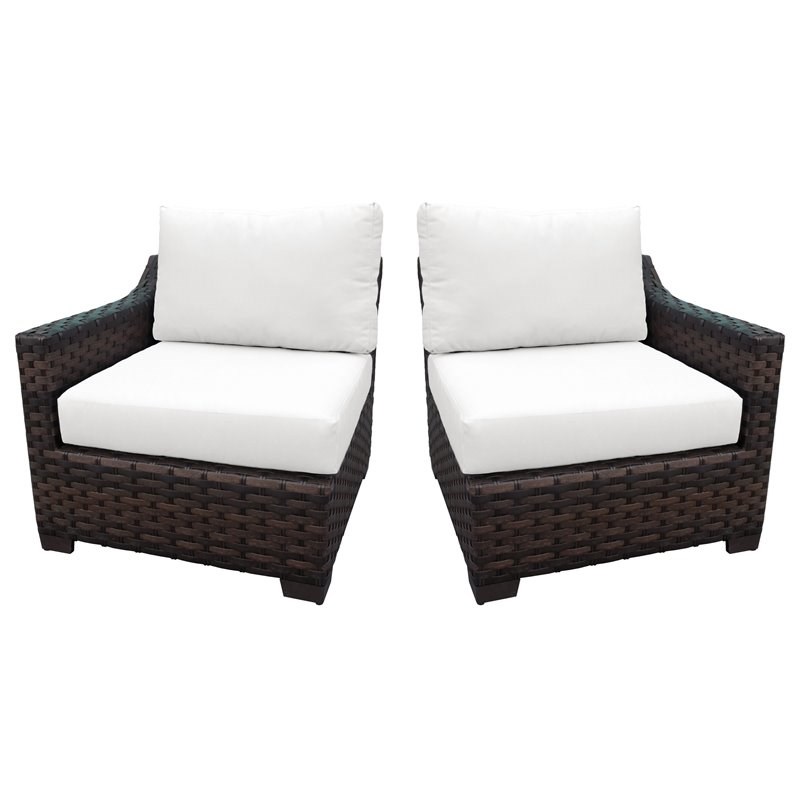 kathy ireland River Brook Left Arm Sofa and Right Arm Sofa in White