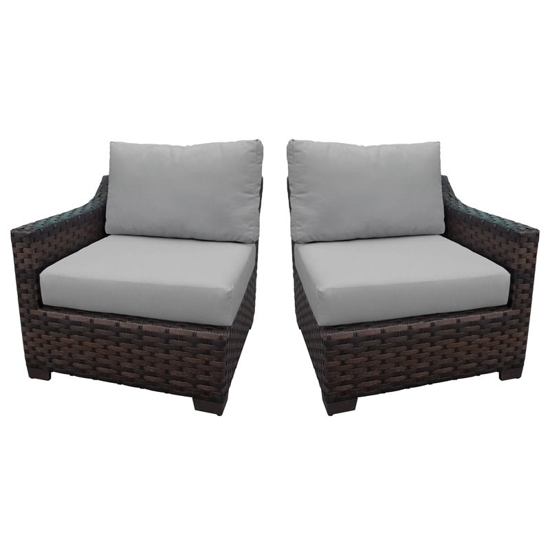 kathy ireland River Brook Left Arm Sofa and Right Arm Sofa in Gray
