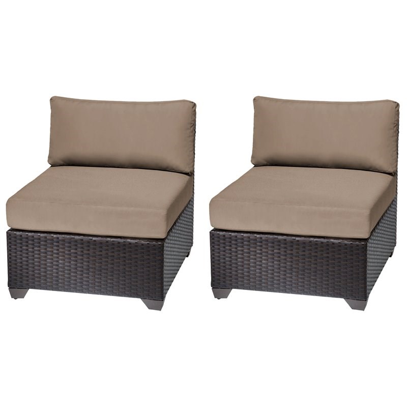TKC Barbados Outdoor Wicker Chair in Wheat (Set of 2)