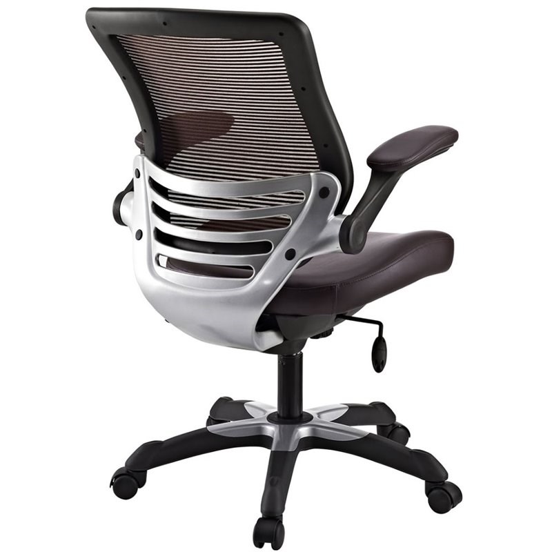 Modway Edge Faux Leather Mesh Office Chair In Brown Homesquare   1468263 2 L 