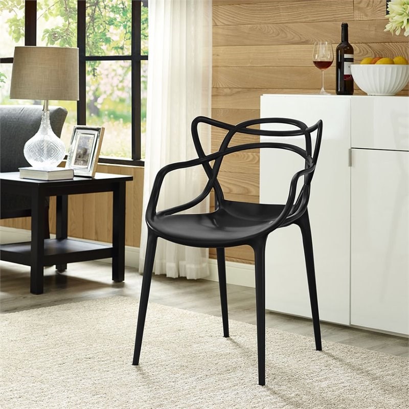 Modway Entangled Dining Arm Chair in Black