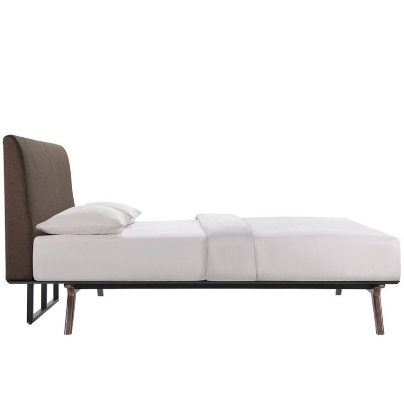 Modway Tracy Queen Panel Bed in Cappuccino and Brown