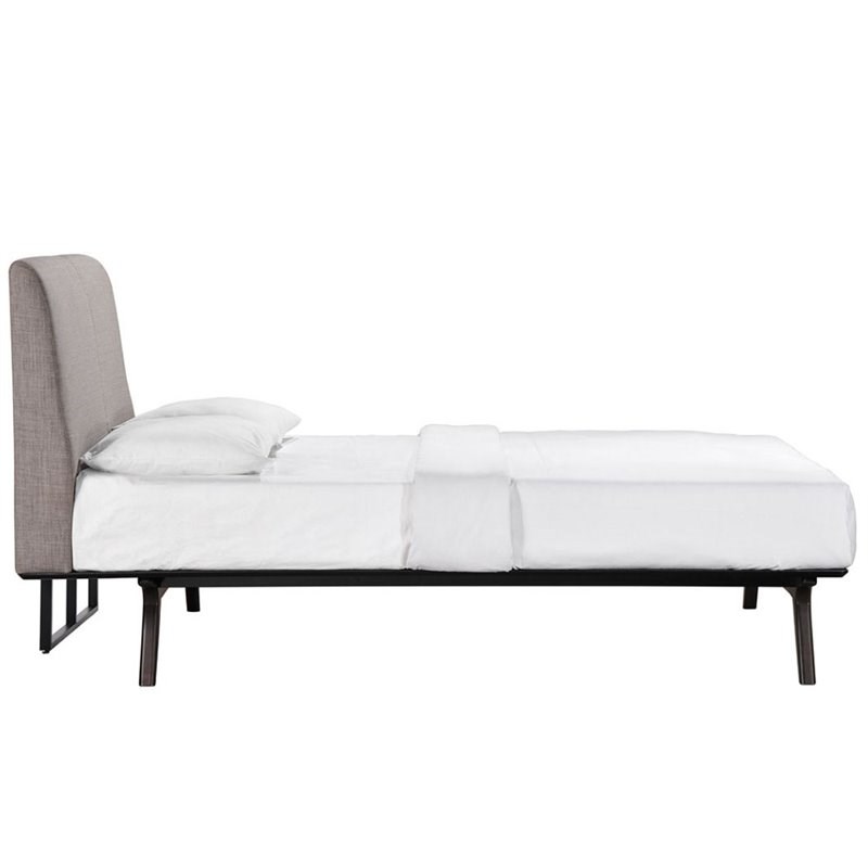 Modway Tracy Queen Panel Bed in Cappuccino and Gray