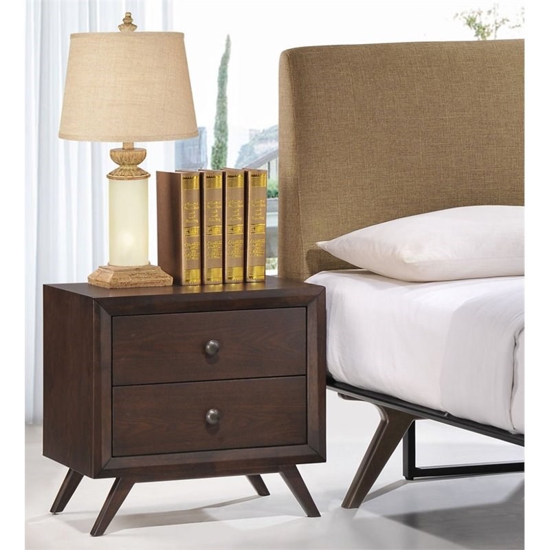 Modway Tracy 2 Drawer Nightstand in Cappuccino