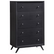 Modway Tracy 5 Drawer Chest in Black
